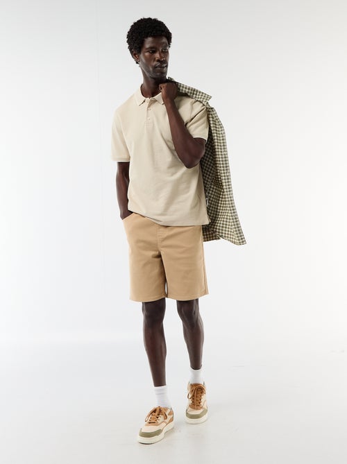 Polo en coton uni homme - Kiabi