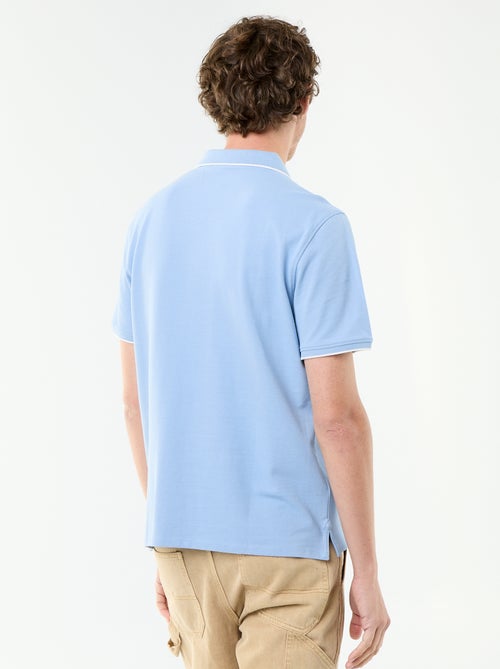 Polo en coton uni pour homme à manches courtes - Kiabi