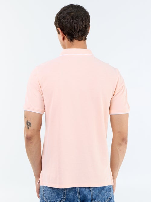Polo en coton uni pour homme à manches courtes - Kiabi