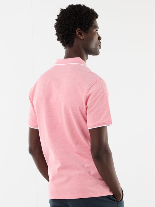 Polo en coton uni pour homme à manches courtes - Kiabi