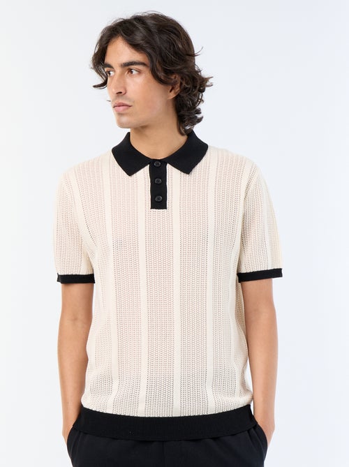 Polo en coton uni pour homme - Kiabi