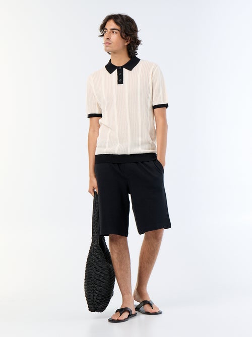 Polo en coton uni pour homme - Kiabi
