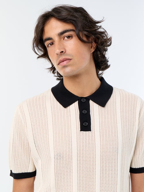 Polo en coton uni pour homme - Kiabi