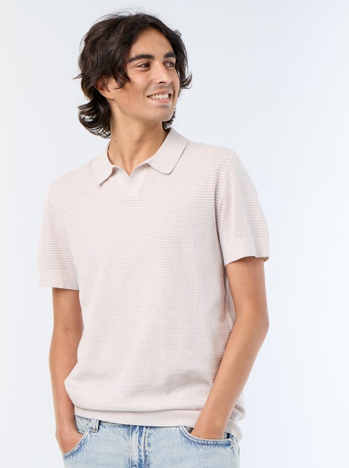 Polo en coton uni pour homme - Kiabi