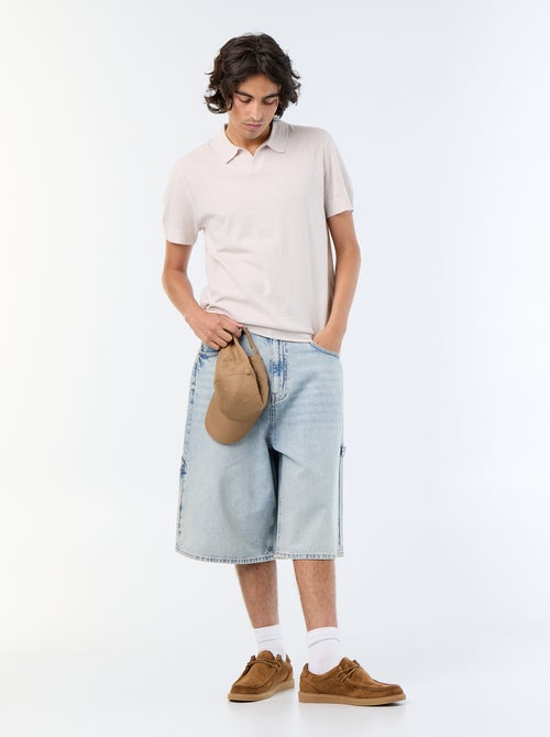 Polo en coton uni pour homme - Kiabi