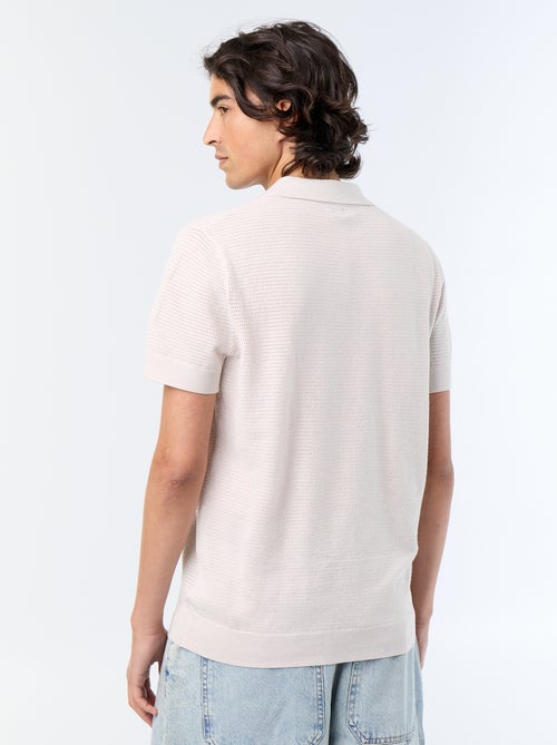Polo en coton uni pour homme - Kiabi