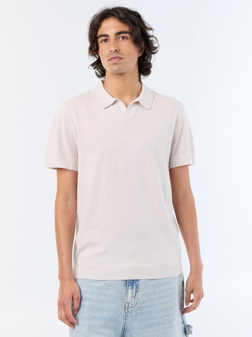 Polo en coton uni pour homme - Kiabi