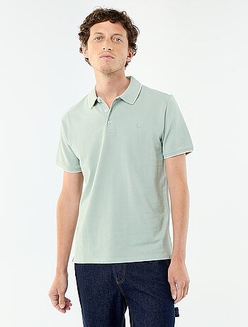 Polo en coton uni homme
