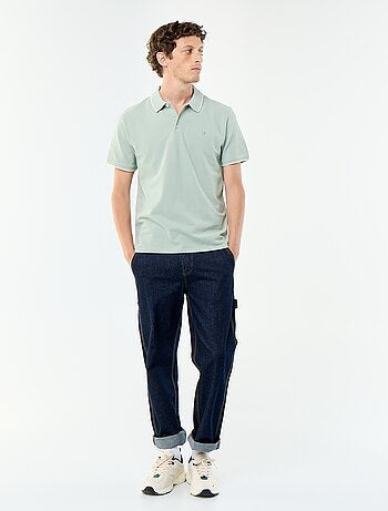 Polo en coton uni homme