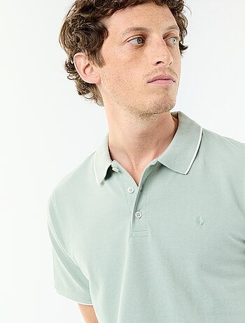 Polo en coton uni homme