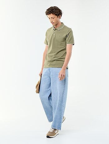 Polo en coton uni homme