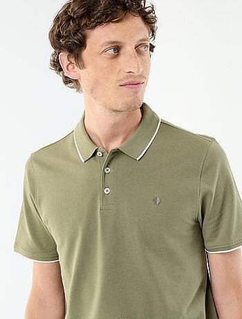 Polo en coton uni homme