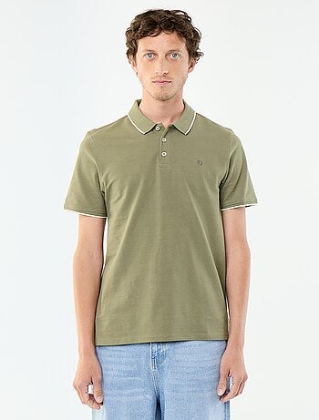 Polo en coton uni homme