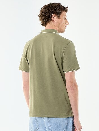 Polo en coton uni homme