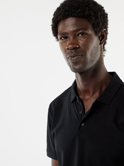 Polo en jersey avec col boutonné - Kiabi