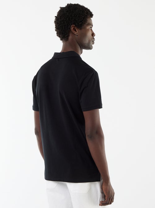 Polo en jersey avec col boutonné - Kiabi