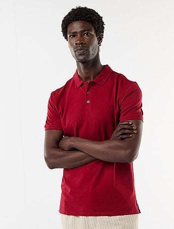 Polo en jersey avec col boutonné