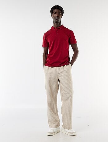 Polo en jersey avec col boutonné