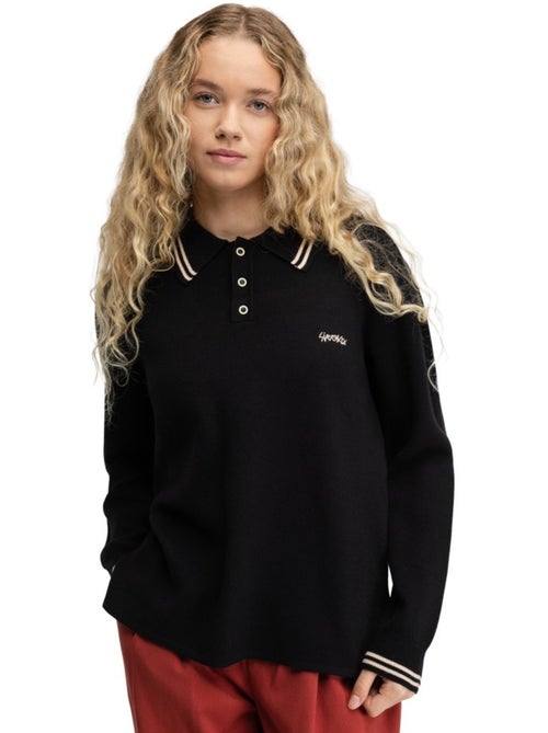Polo en maille à manches longues femme femme verelle-w - Kiabi