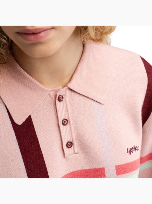 Polo en maille à manches longues femme femme verelle-w - Kiabi