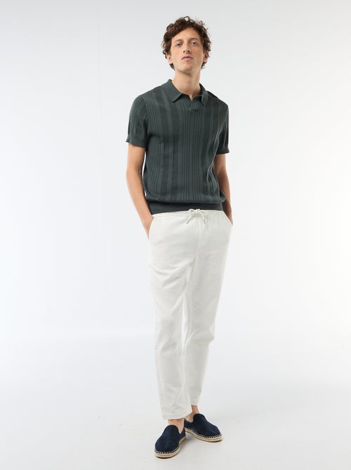 Polo en maille effet tricot - Kiabi Polo en maille effet tricot - Kiabi