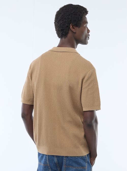 Polo en maille gaufrée - Kiabi