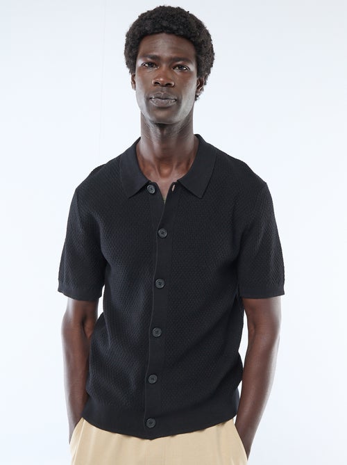 Polo en maille gaufrée - Kiabi