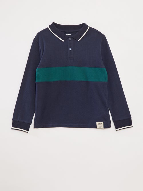 Polo en maille jersey style rugby - Kiabi