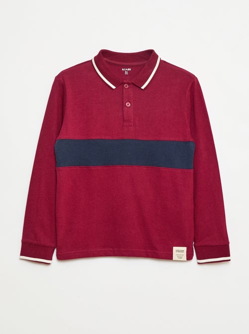 Polo en maille jersey style rugby - Kiabi
