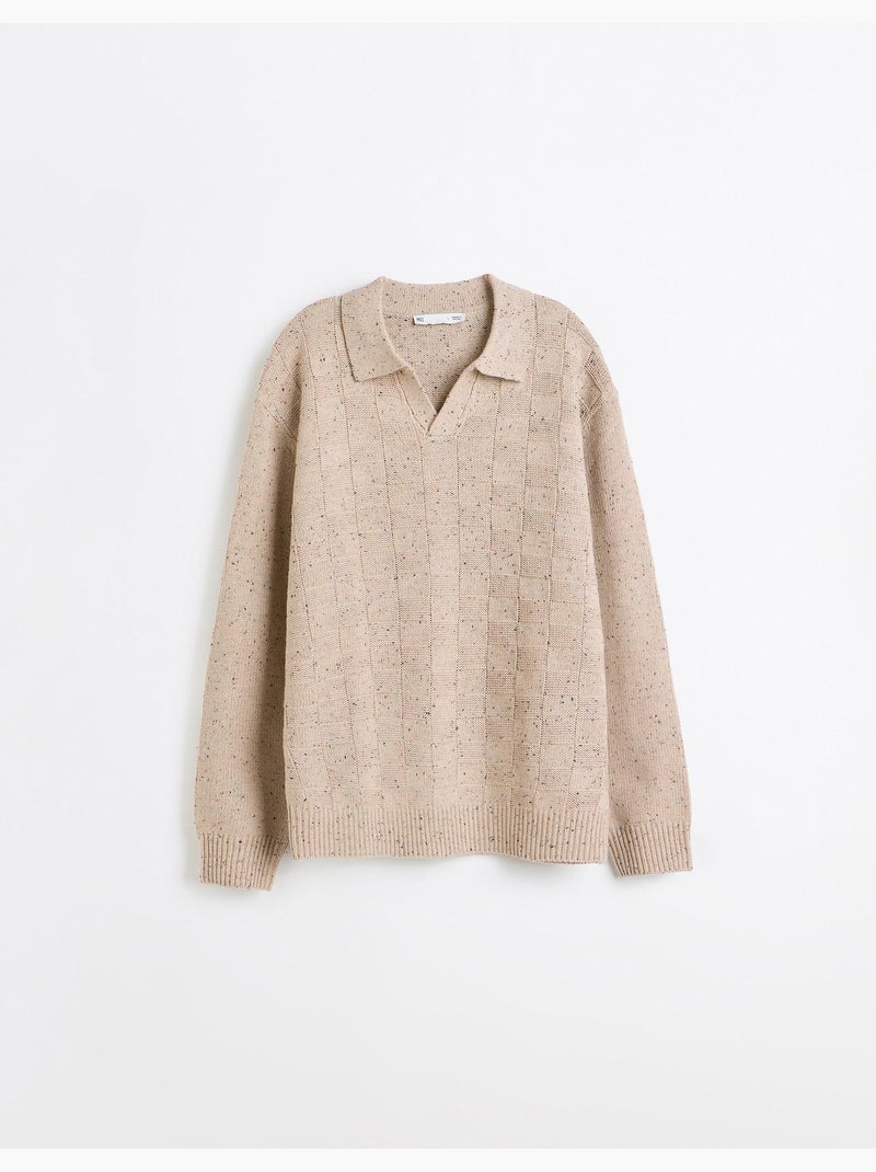 Polo en maille, mo fashion Beige - Kiabi
