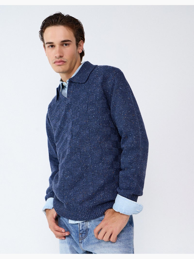 Polo en maille, mo fashion Bleu - Kiabi