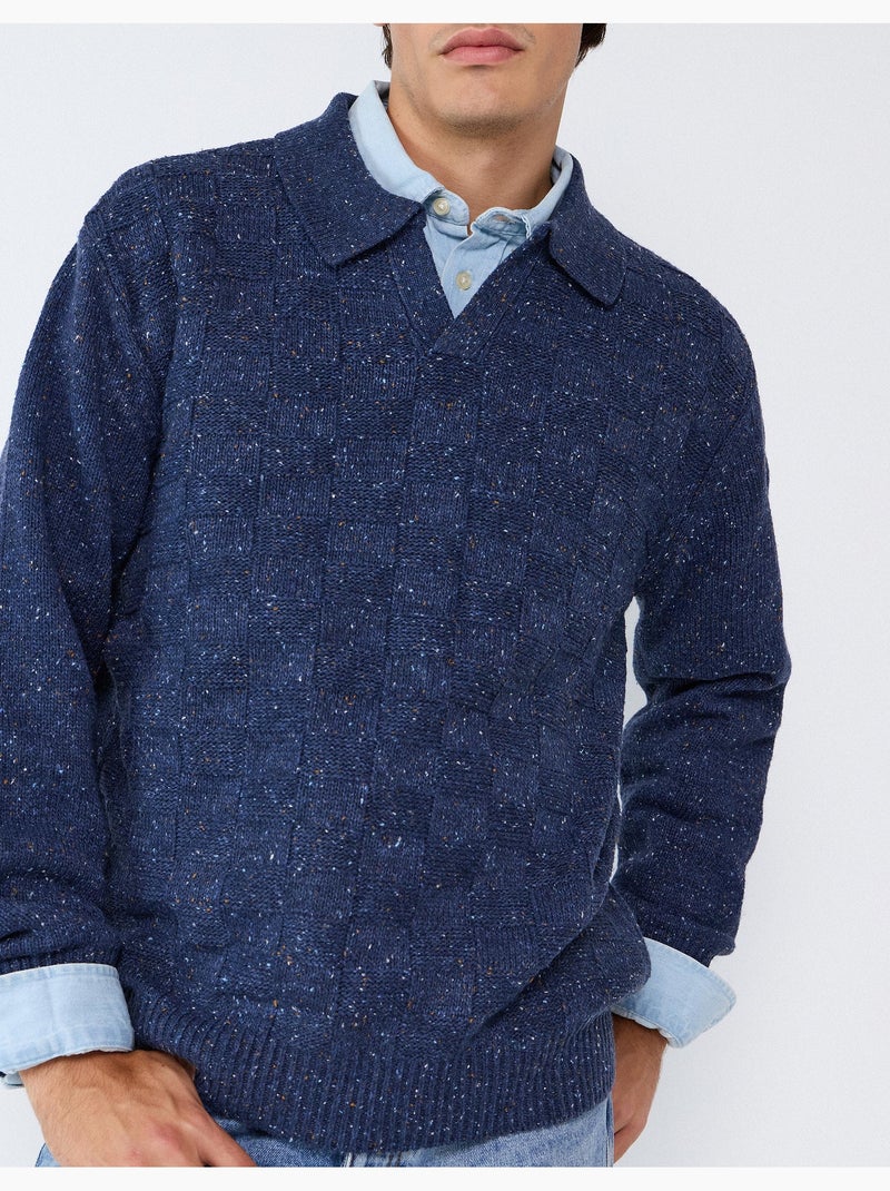 Polo en maille, mo fashion Bleu - Kiabi