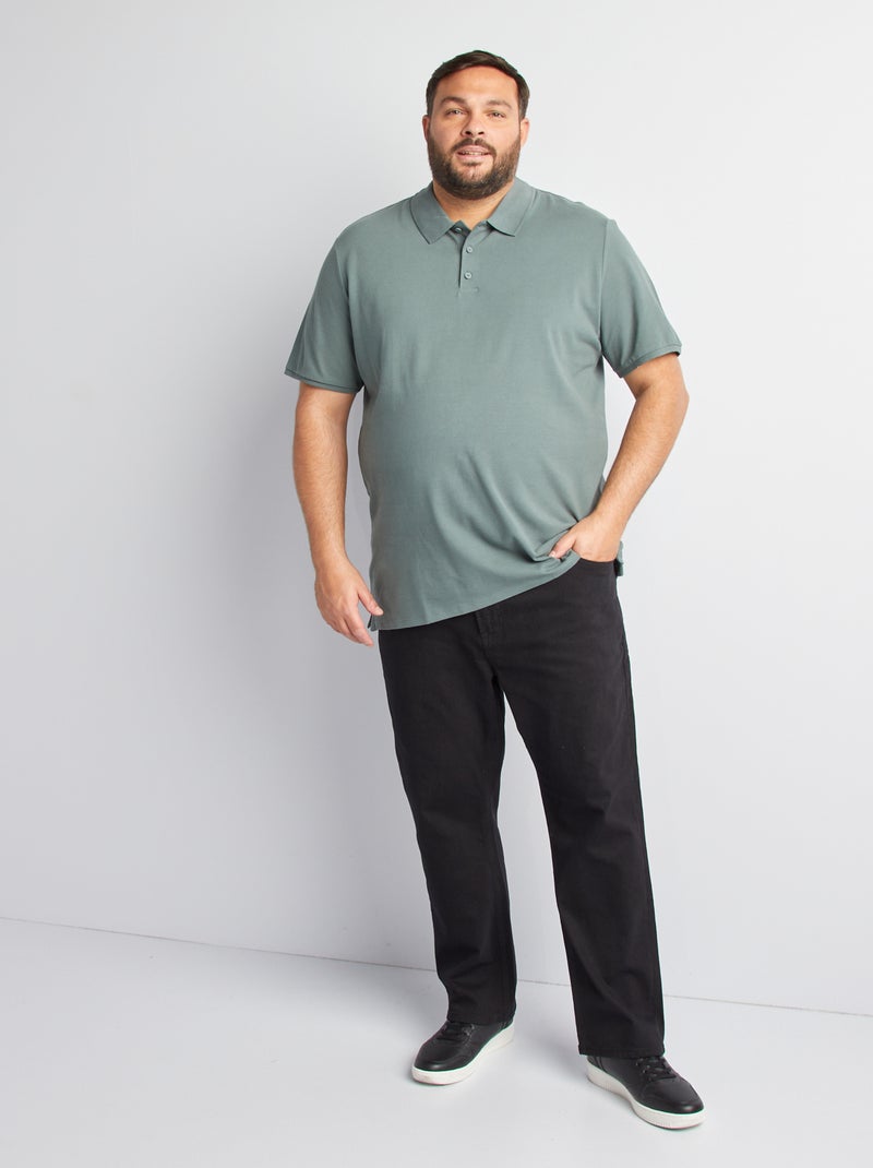 Polo en maille piqué Vert - Kiabi