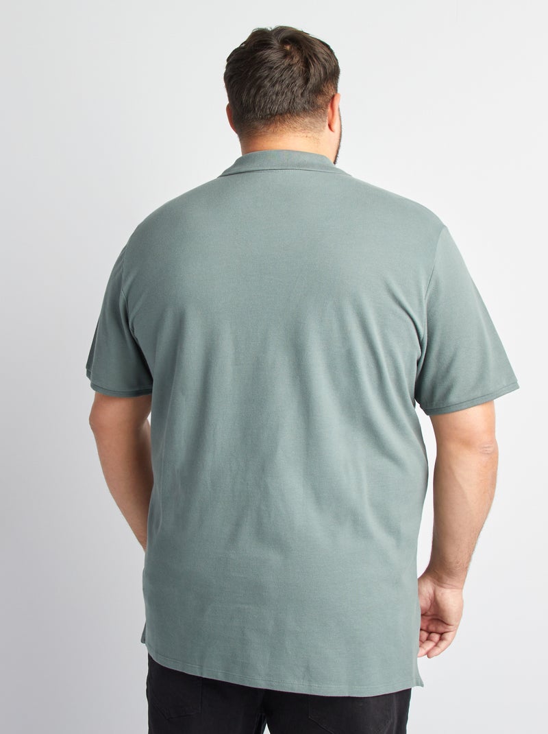 Polo en maille piqué Vert - Kiabi