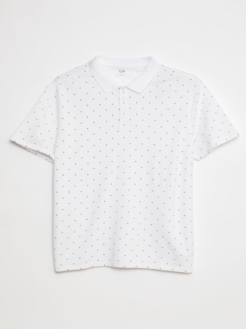 Polo en maille piquée imprimé - Kiabi