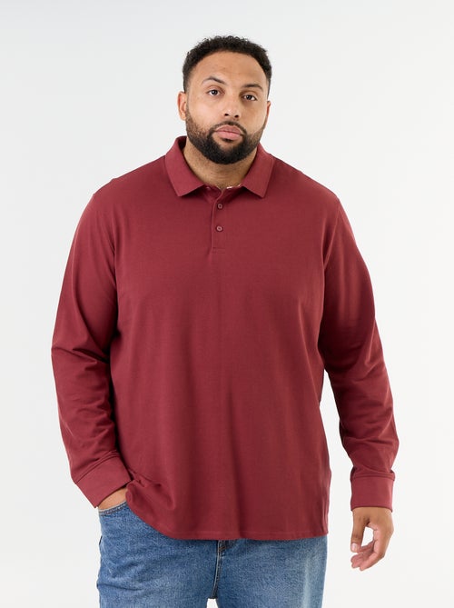 Polo en maille piquet manches longues - Kiabi Polo en maille piquet manches longues - Kiabi