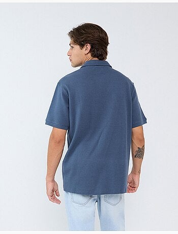 Polo en maille texturé, mo fashion