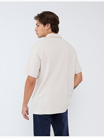 Polo en maille texturé, mo fashion