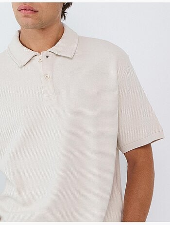 Polo en maille texturé, mo fashion
