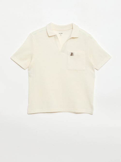 Polo en matière en nid d'abeilles - Kiabi