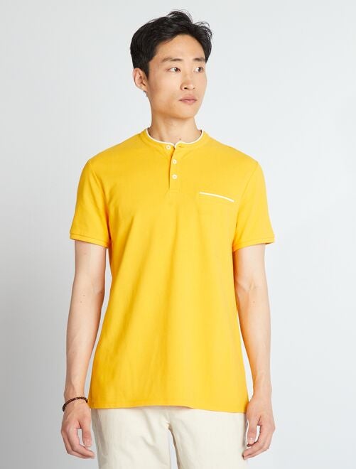 Polo jaune homme hot sale