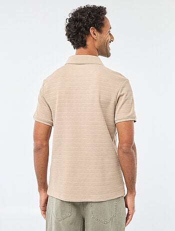 Polo en piqué de coton à manches courtes