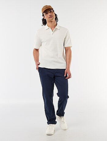 Polo en piqué de coton à manches courtes