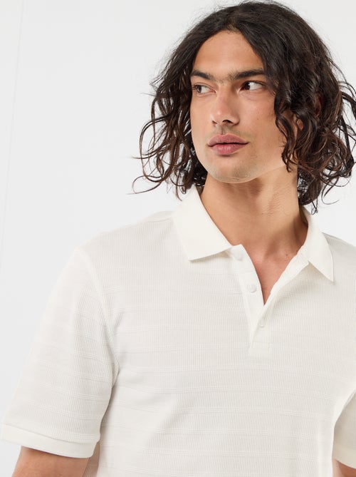 Polo en piqué de coton à manches courtes - Kiabi