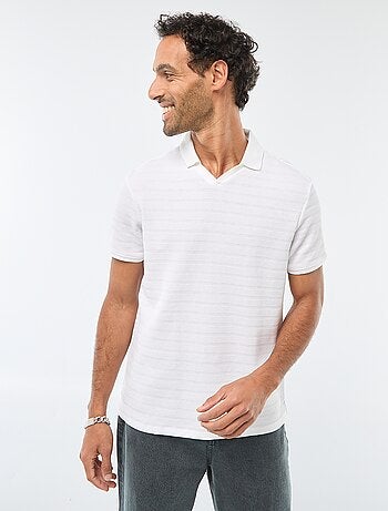 Polo en piqué de coton à manches courtes