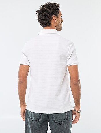 Polo en piqué de coton à manches courtes