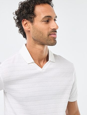 Polo en piqué de coton à manches courtes