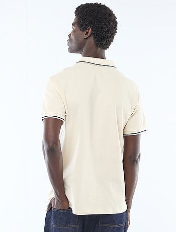 Polo en piqué de coton à manches courtes