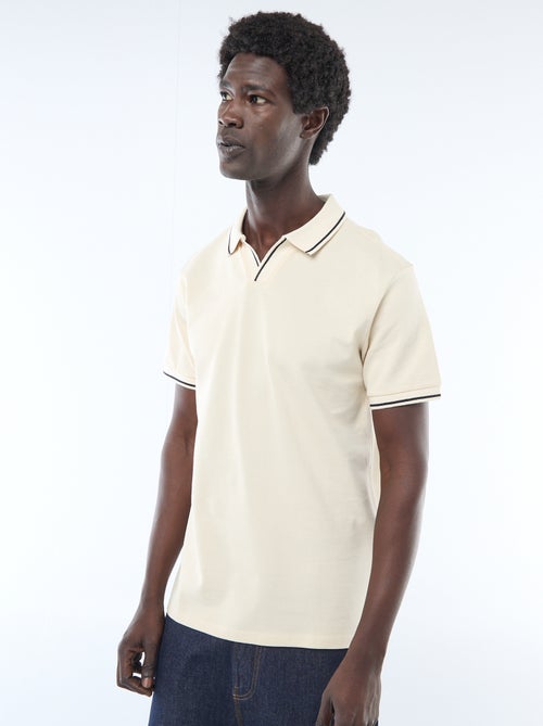 Polo en piqué de coton à manches courtes - Kiabi