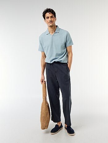 Polo en piqué de coton à manches courtes